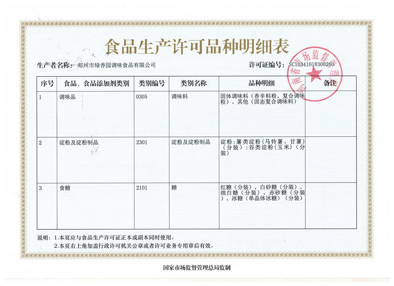 郑州市绿香园调味食品有限公司